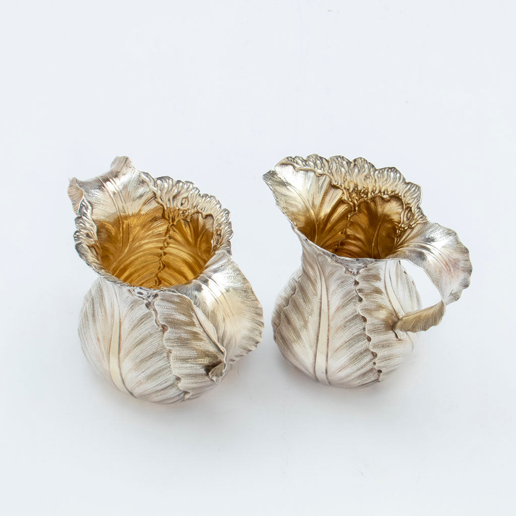 Interior of Durgin Antique Sterling Silver Aesthetic Movement Creamer and Sugar, Concord, NH, c. 1880&#39;s