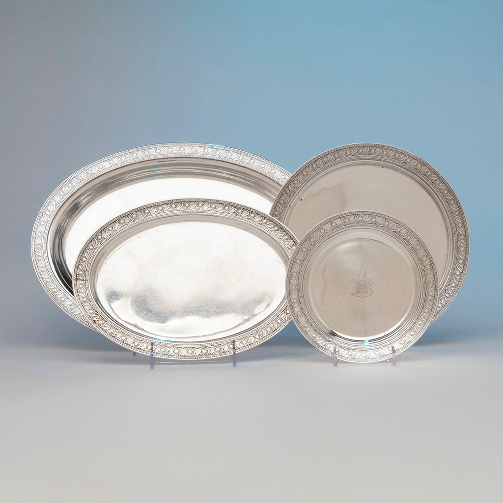 Trays to Whiting Antique Sterling Silver Coffee and Table Service, NYC, NY, c. 1880