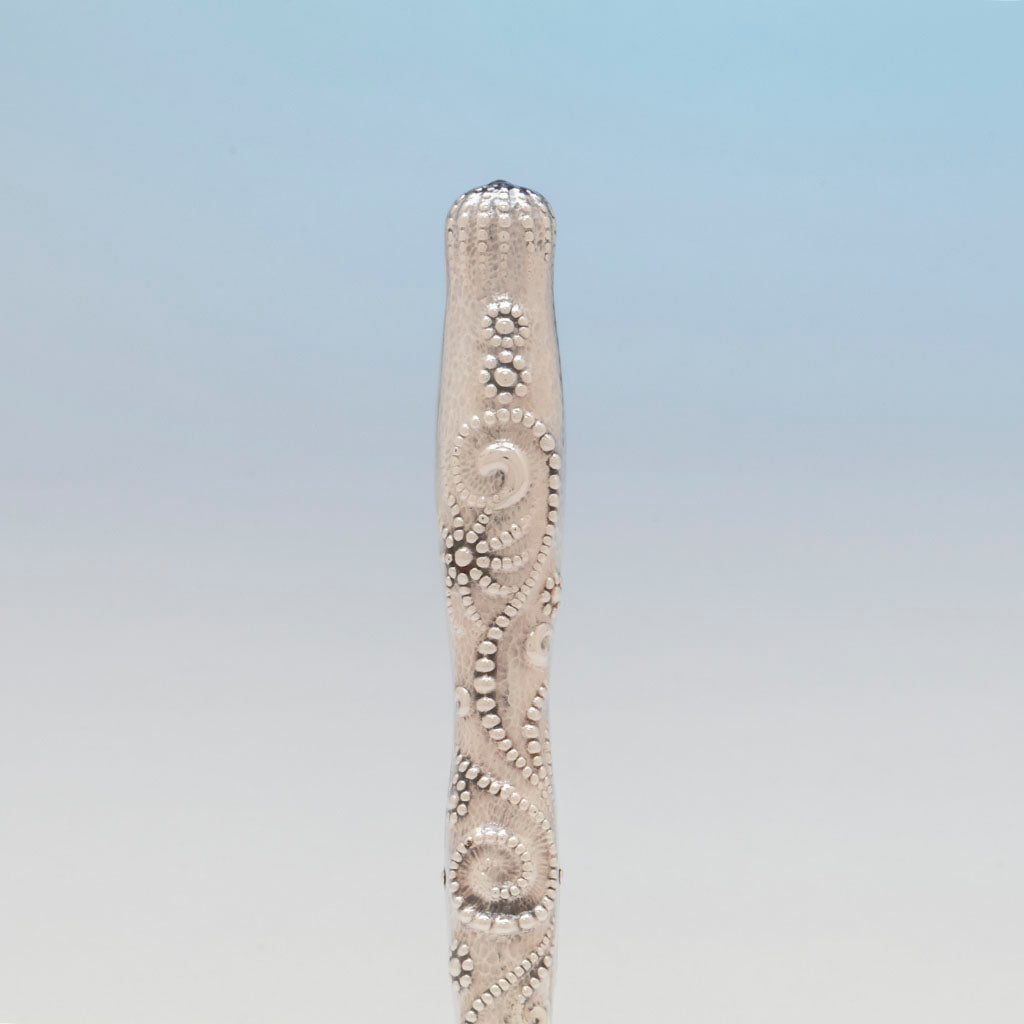 Detail of Whiting Antique Sterling Silver Glove Stretchers design attributed to Charles Osborne, NYC, NY, c. 1880s