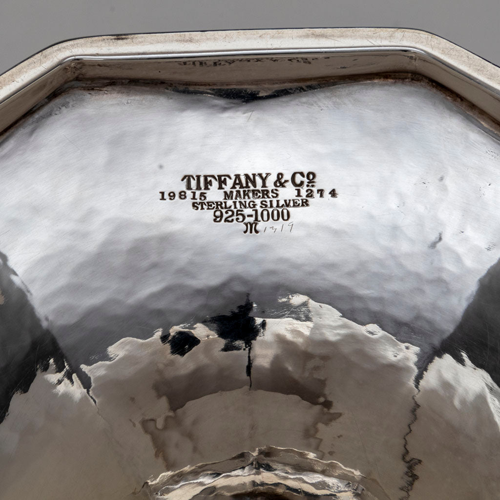 Marks on Tiffany &amp; Co. &#39;Special Hand Work&#39; Sterling Centerpiece/ Punch Bowl, NYC, NY, c. 1920