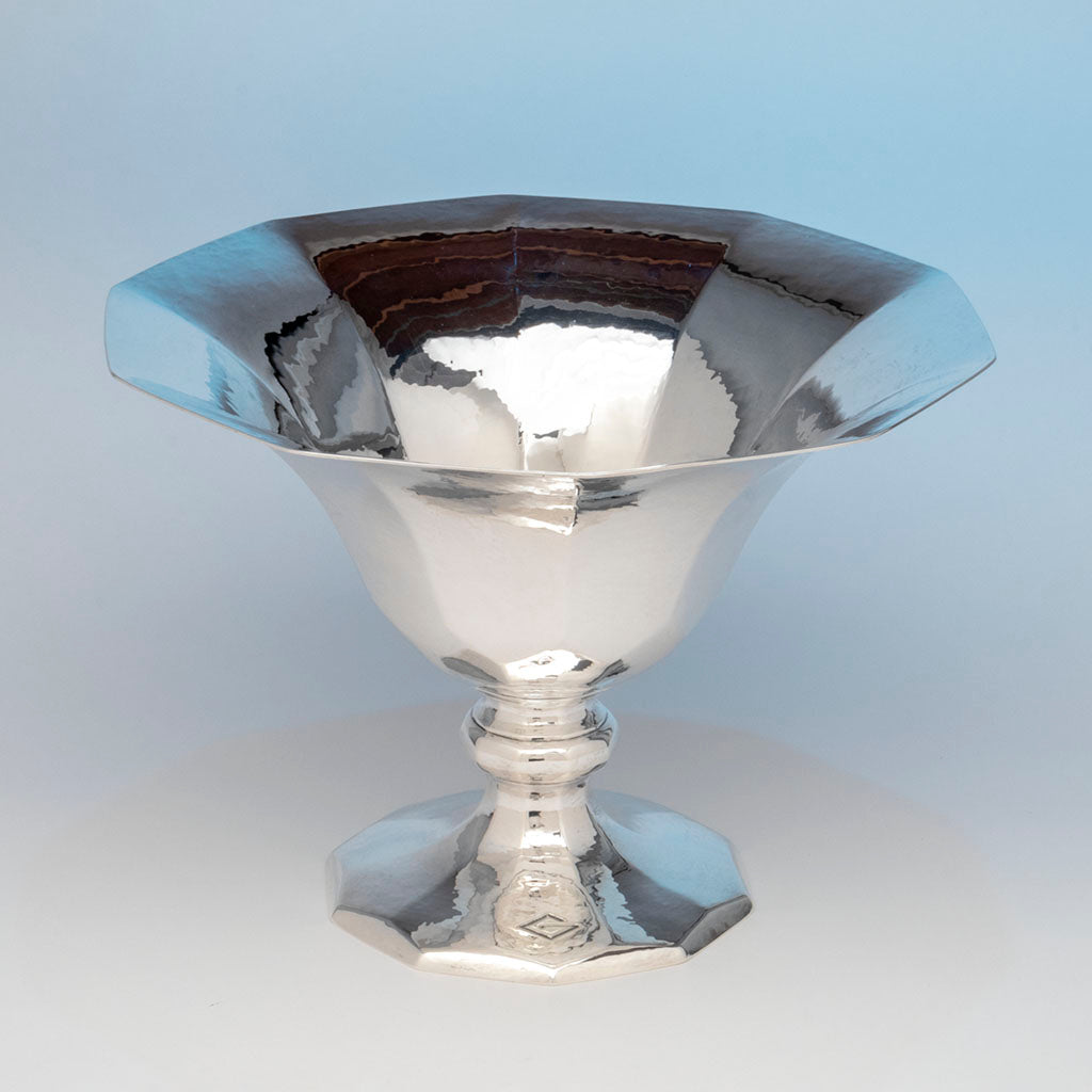 Side view of  Tiffany &amp; Co. &#39;Special Hand Work&#39; Sterling Centerpiece/ Punch Bowl, NYC, NY, c. 1920