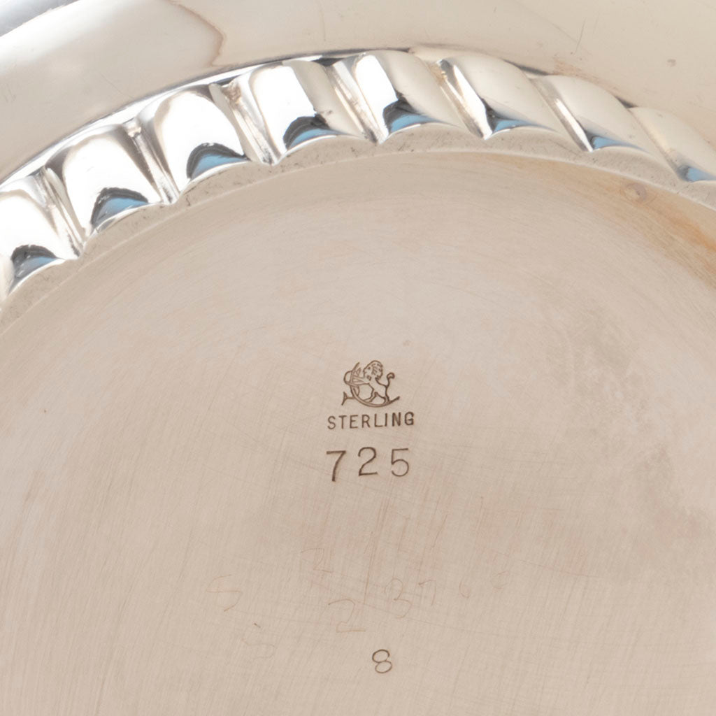 Marks on Frank W. Smith Silver Co. Modernist Sterling Silver Tea Set, Gardner, MA, c. 1950