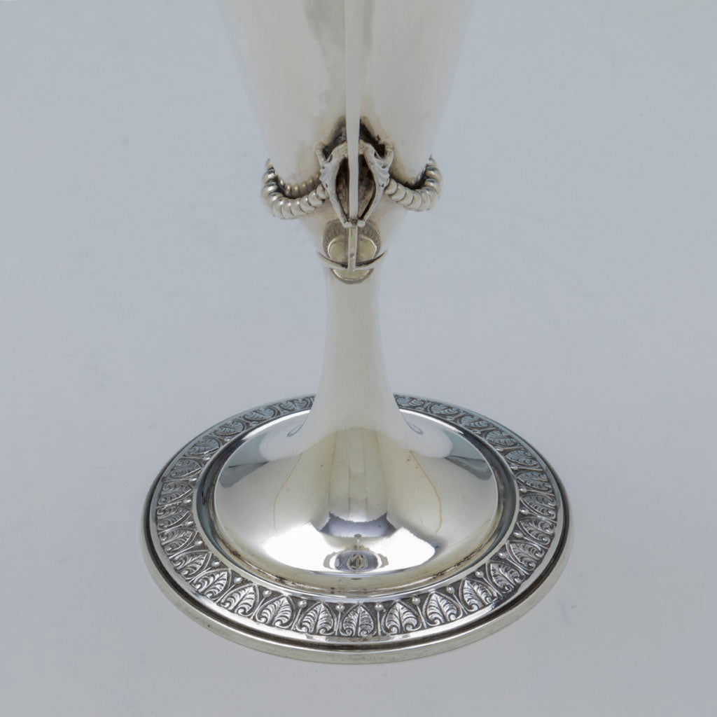 Base to Gorham Antique Coin Silver Vase, Providence, RI, 1861-1867