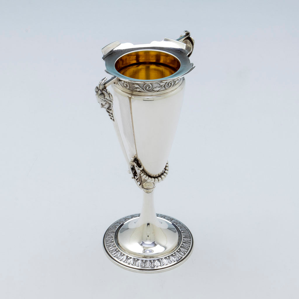 Gilt interior of Gorham Antique Coin Silver Vase, Providence, RI, 1861-1867