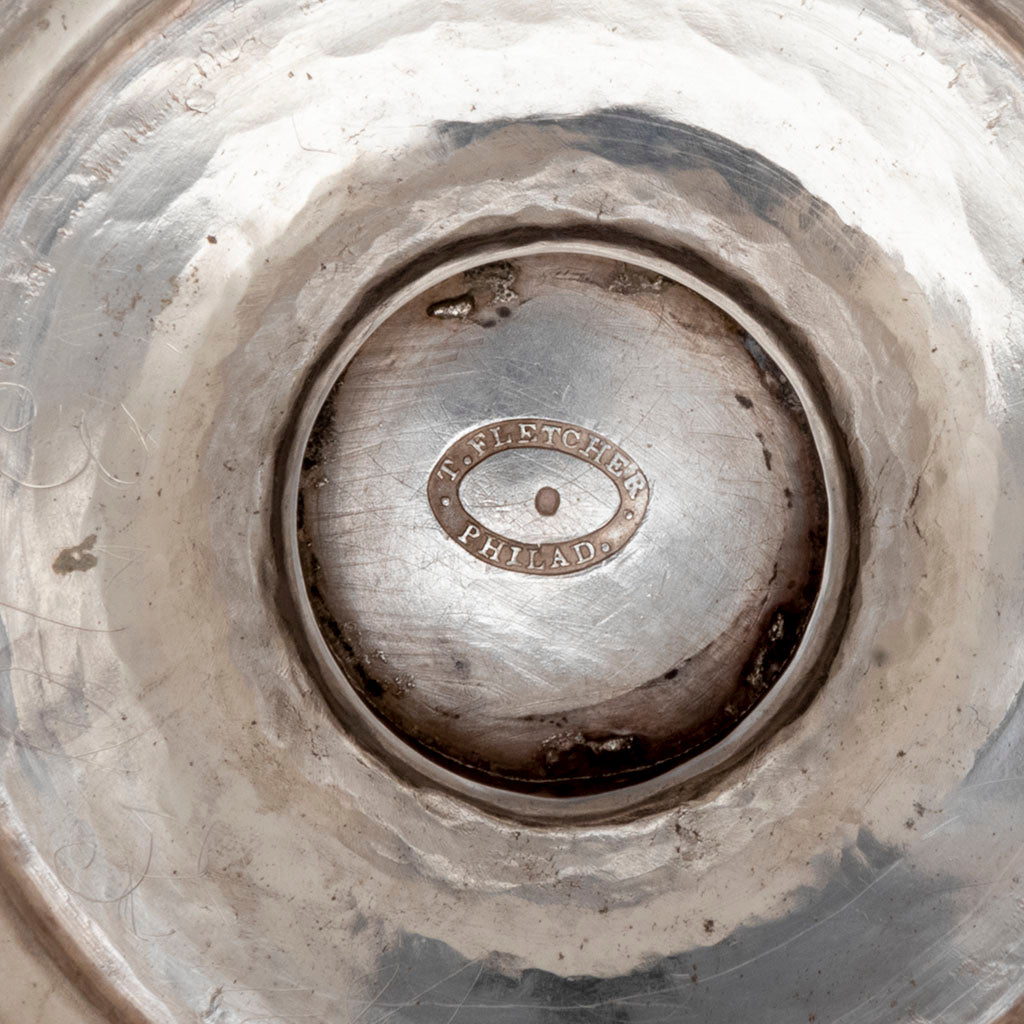 Pair of Thomas Fletcher Antique Coin Silver Sauce Tureens, Philadelphia, PA, 1830-40