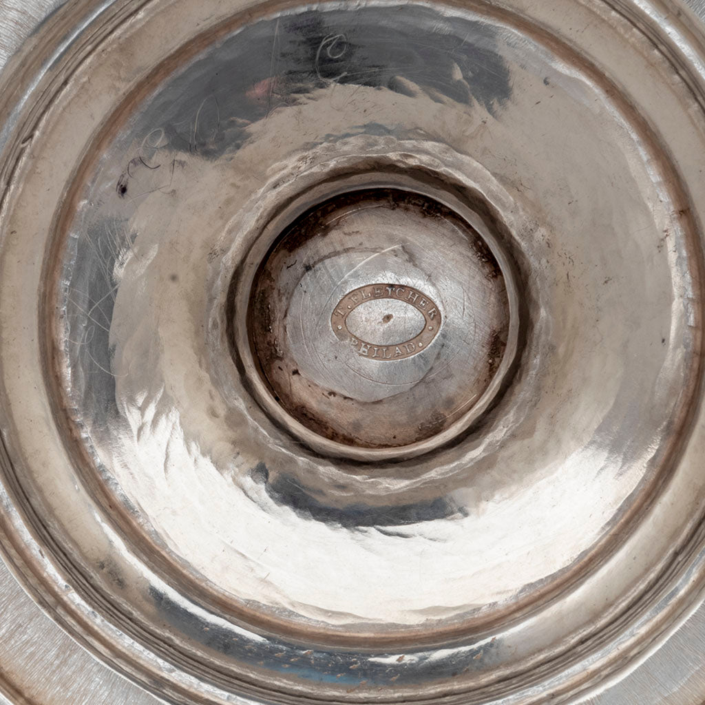 Pair of Thomas Fletcher Antique Coin Silver Sauce Tureens, Philadelphia, PA, 1830-40