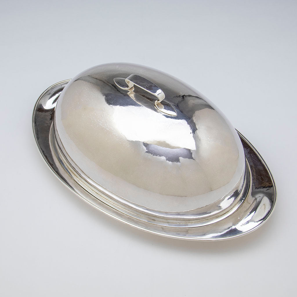 The Kalo Shops Massive Arts &amp; Crafts Sterling Silver Covered Server, Chicago, IL, c. 1920