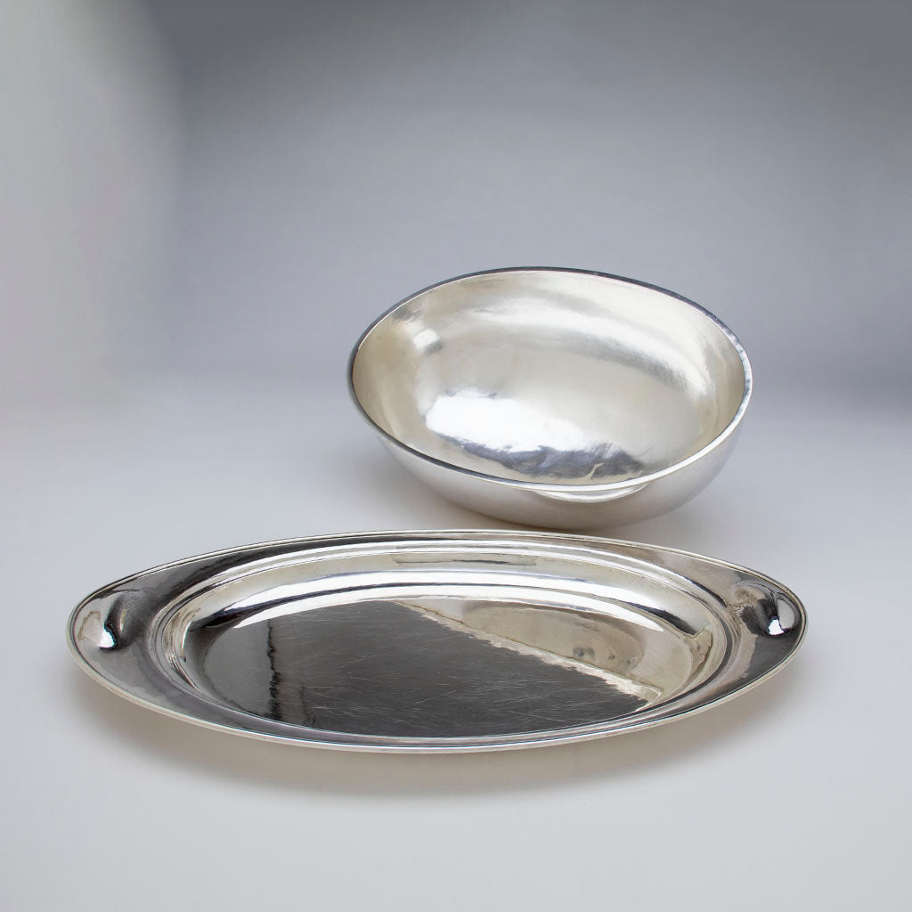 The Kalo Shops Massive Arts &amp; Crafts Sterling Silver Covered Server, Chicago, IL, c. 1920