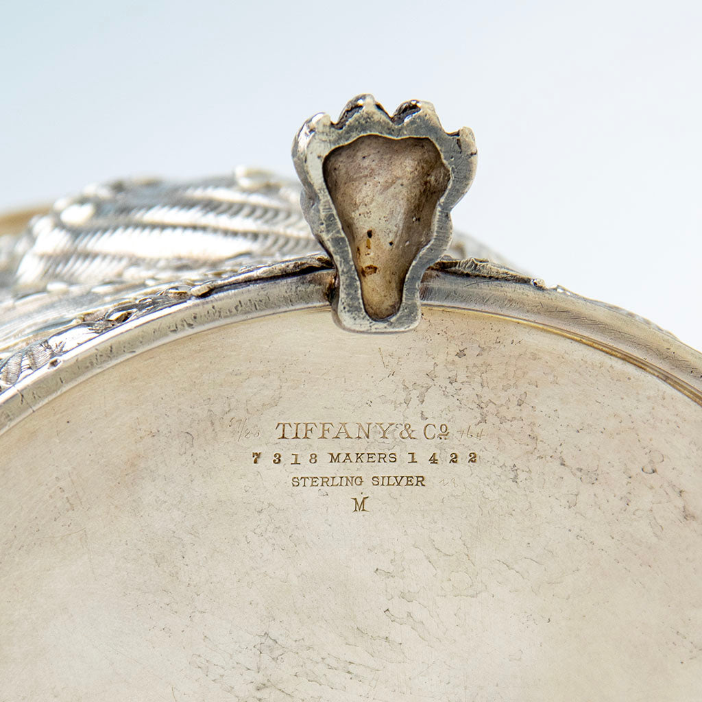 Marks on Tiffany &amp; Co. Sterling Silver Massive Nautical Covered Tankard, NYC, NY, c. 1885
