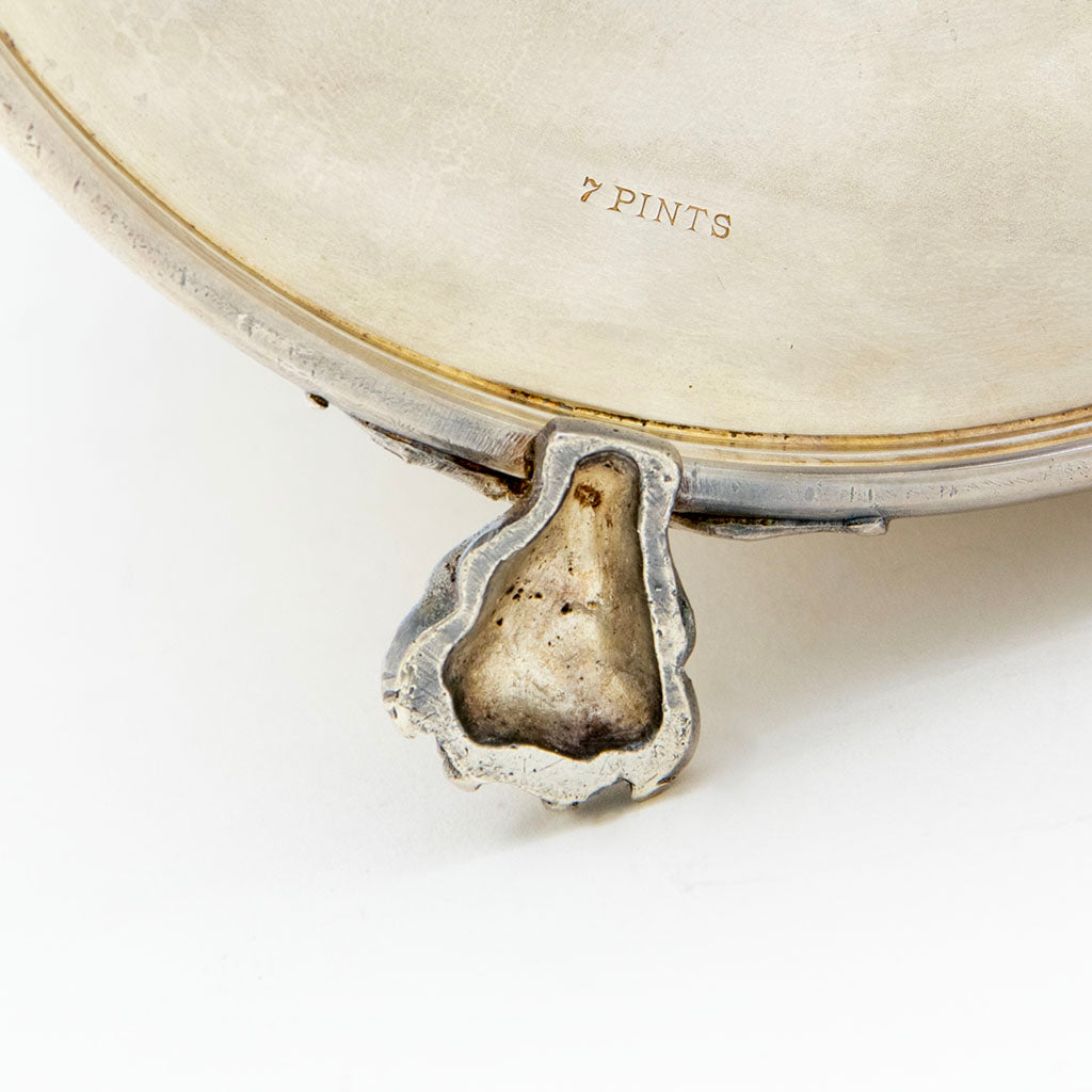 Pints mark on Tiffany &amp; Co. Sterling Silver Massive Nautical Covered Tankard, NYC, NY, c. 1885