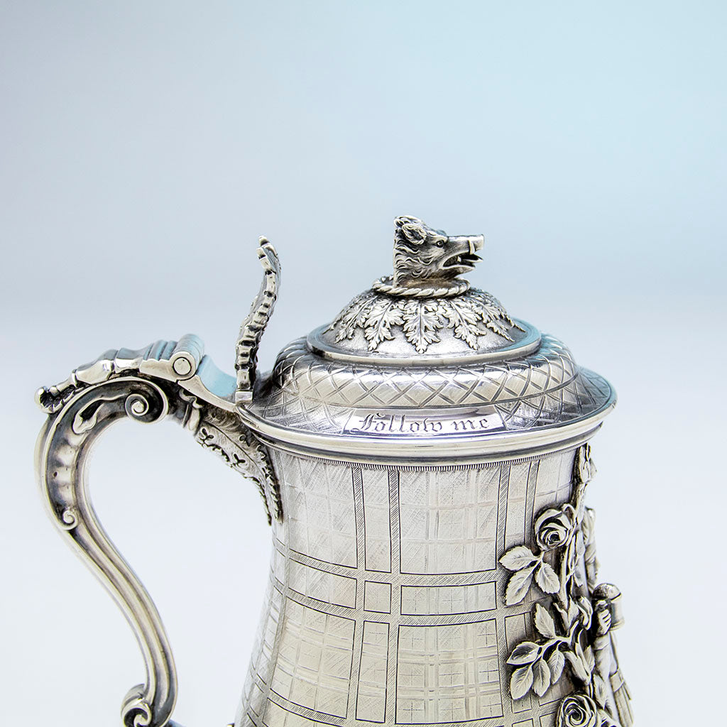 Cover to George IV Sterling Covered Tankard, James Craddock, William Ker Reid, London, 1821/22