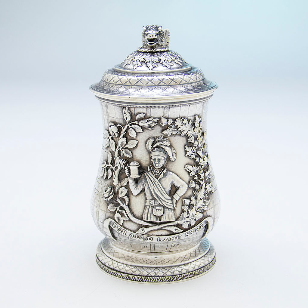 Front of George IV Sterling Covered Tankard, James Craddock, William Ker Reid, London, 1821/22