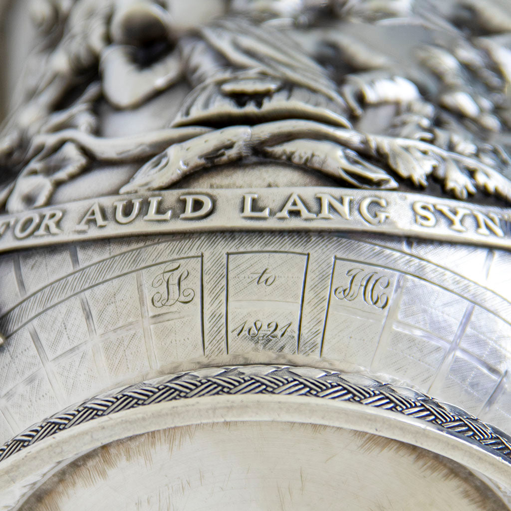 Original presentation on George IV Sterling Covered Tankard, James Craddock, William Ker Reid, London, 1821/22