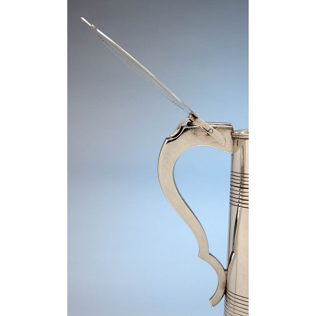 Cover to Bailey &amp; Co. Antique Coin Silver Covered Jug, Philadelphia, PA, c. 1840&#39;s