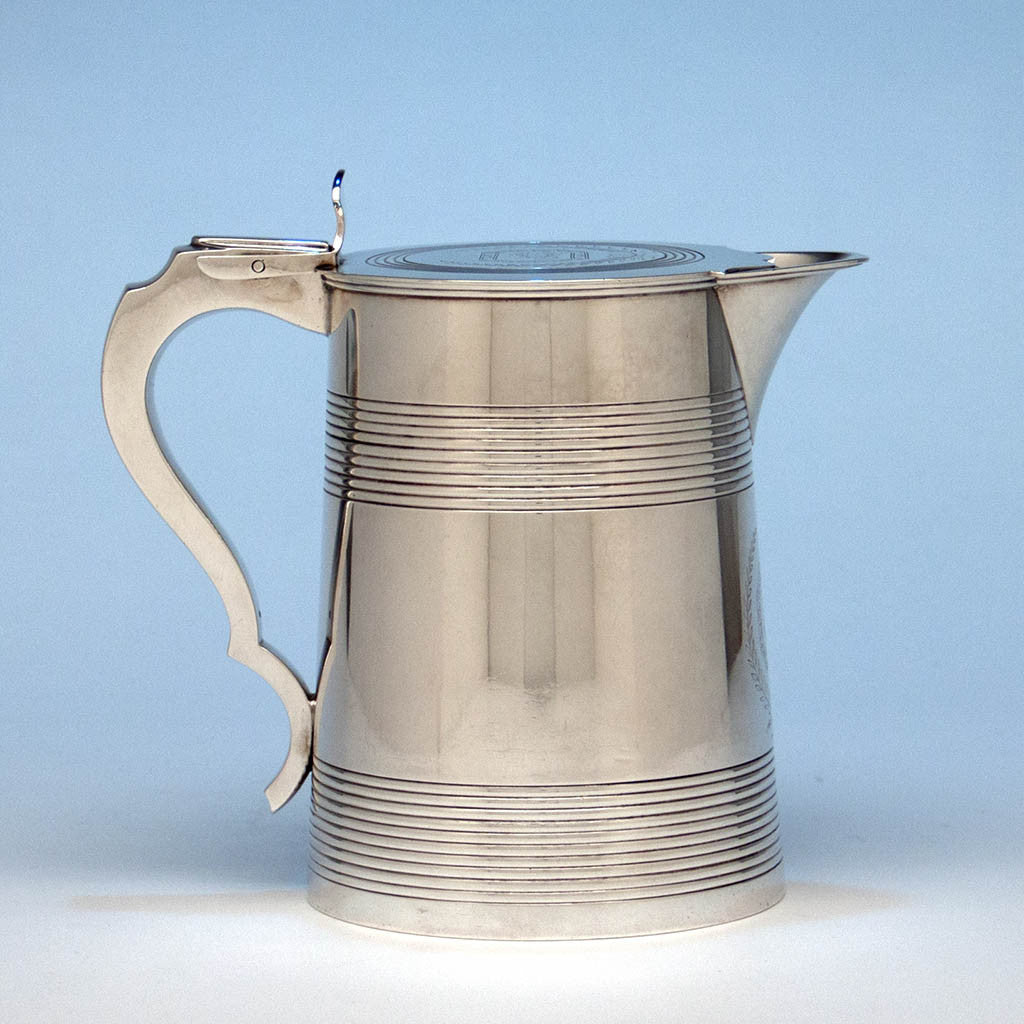 Bailey & Co. Antique Coin Silver Covered Jug, Philadelphia, PA, c. 1840's