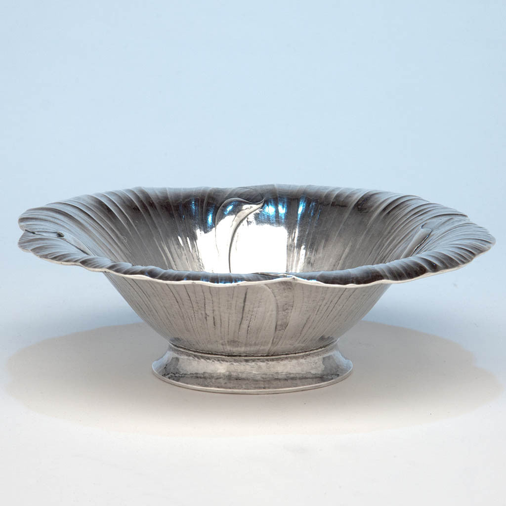 Clemens Friedell Sterling Silver &#39;Poppy&#39; Bowl, Pasadena, CA, c. 1915