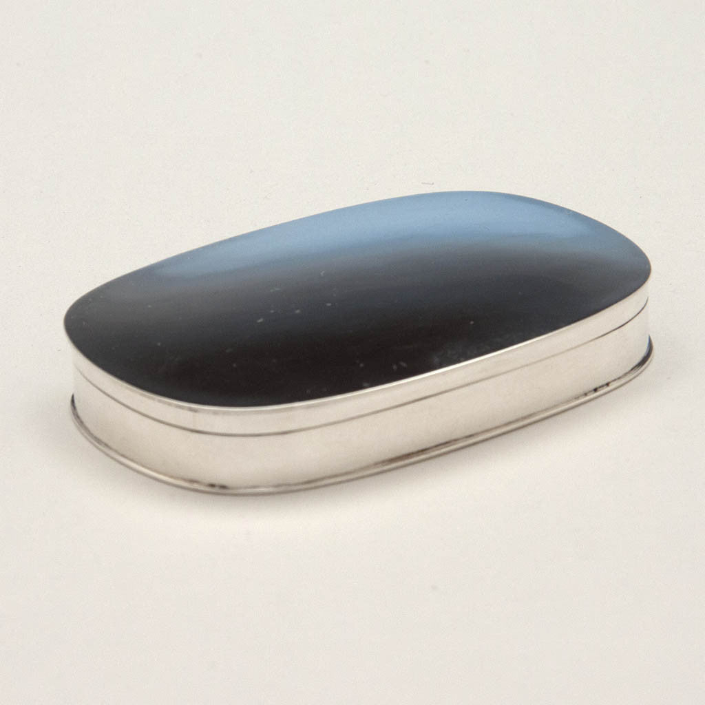 Stone Associates Sterling Silver Arts &amp; Crafts Pill Box, c. 1940