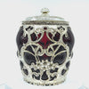 Video of Whiting Antique Sterling Silver and Ruby Glass Cracker Jar, NYC, NY, c. 1895