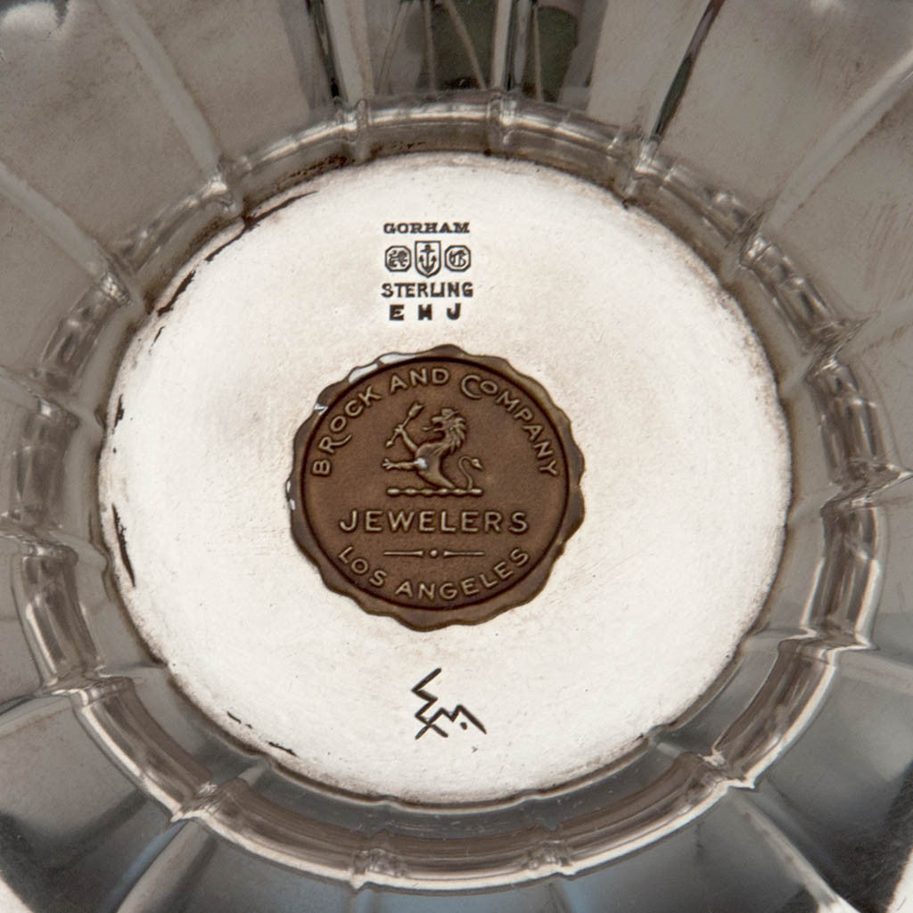 Erik Magnussen for Gorham Large Covered Centerpiece Compote with Ebony Finial, Providence, RI, 1926