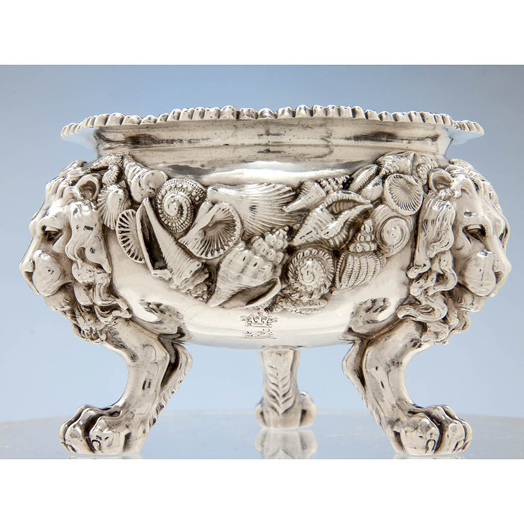 Shells on Paul Storr Pair of Antique English Sterling Silver Master Salts, London - 1819/20