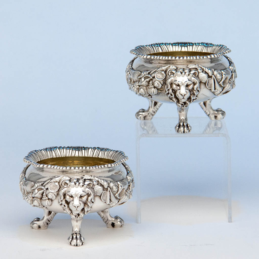 Paul Storr Pair of Antique English Sterling Silver Master Salts, London - 1819/20