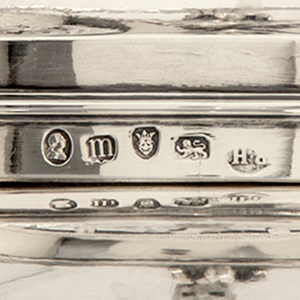 Mark on Robert Hennell George III Antique Sterling Silver 7-Basket Epergne, London, 1787/88