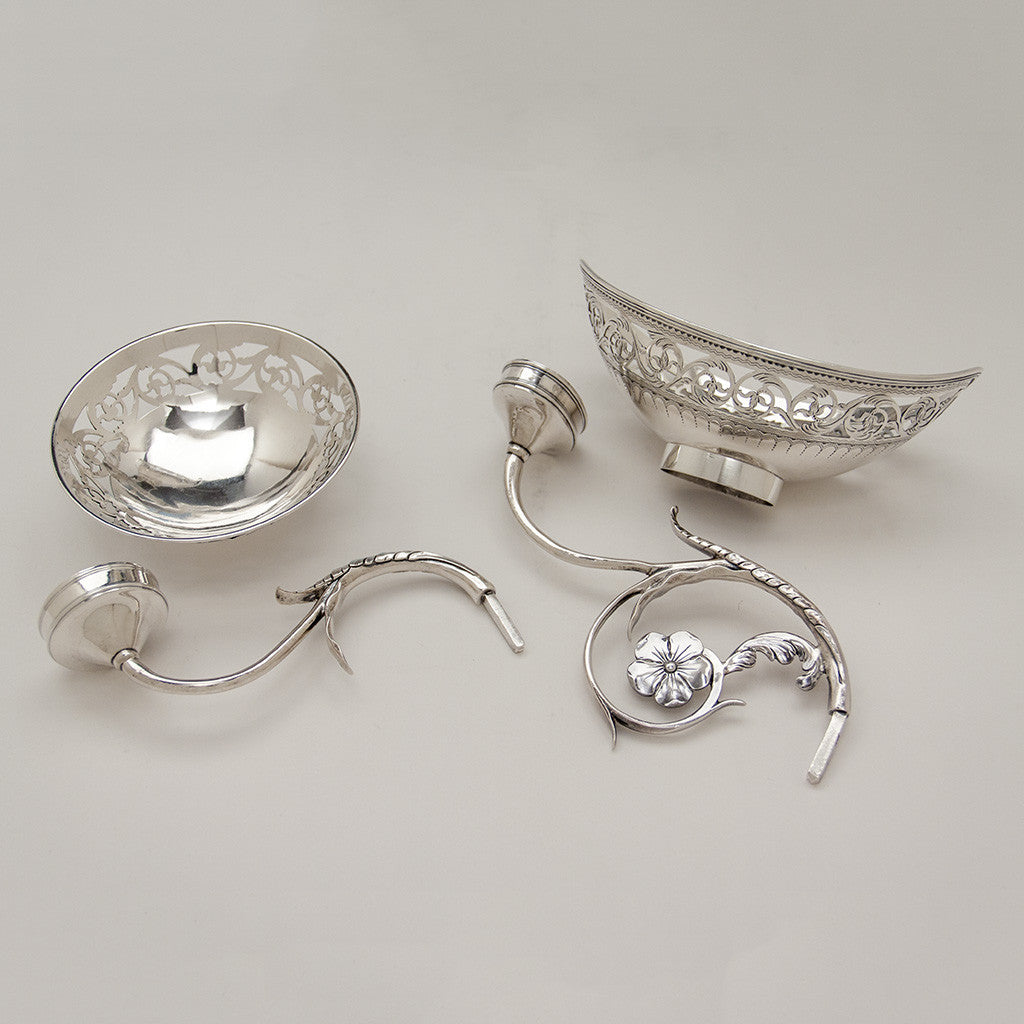 Robert Hennell George III Antique Sterling Silver 7-Basket Epergne, London, 1787/88