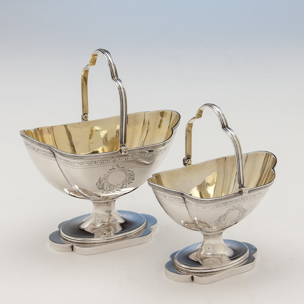 Sugar and cream pails to Robert &amp; David Hennell, Henry Chawner George III Sterling Coffee and Tea Service, London 1795/96