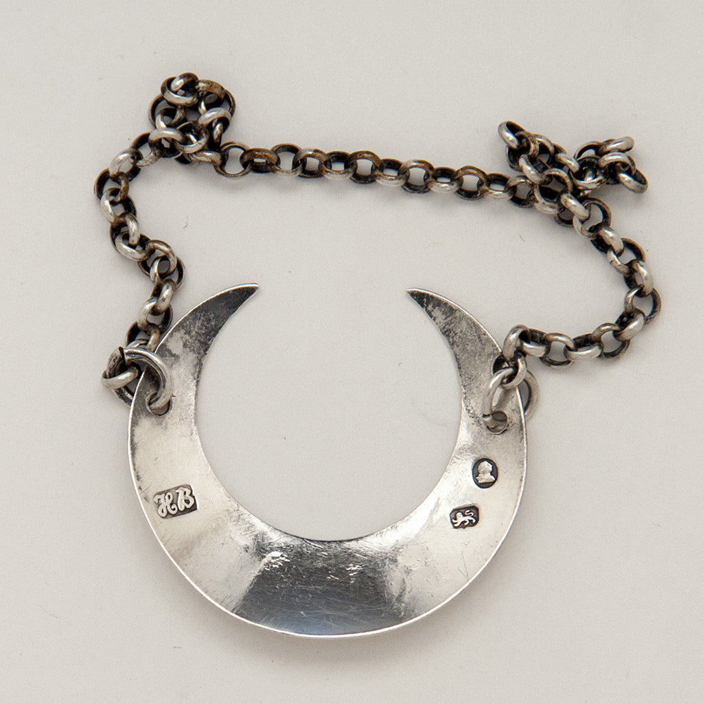 Marks on Hester Bateman George III Antique Sterling Silver &#39;Sherry&#39; Decanter Label, London, 1786-90