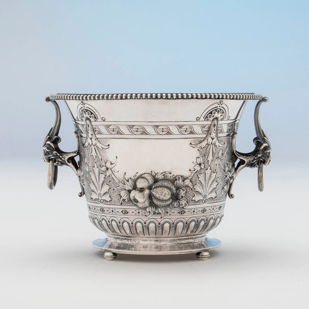 Back of Gorham Antique Coin Silver Waste Bowl, Providence, RI, c. 1870&#39;s