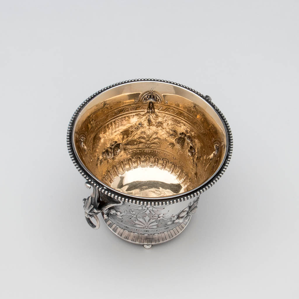 Interior of Gorham Antique Coin Silver Waste Bowl, Providence, RI, c. 1870s