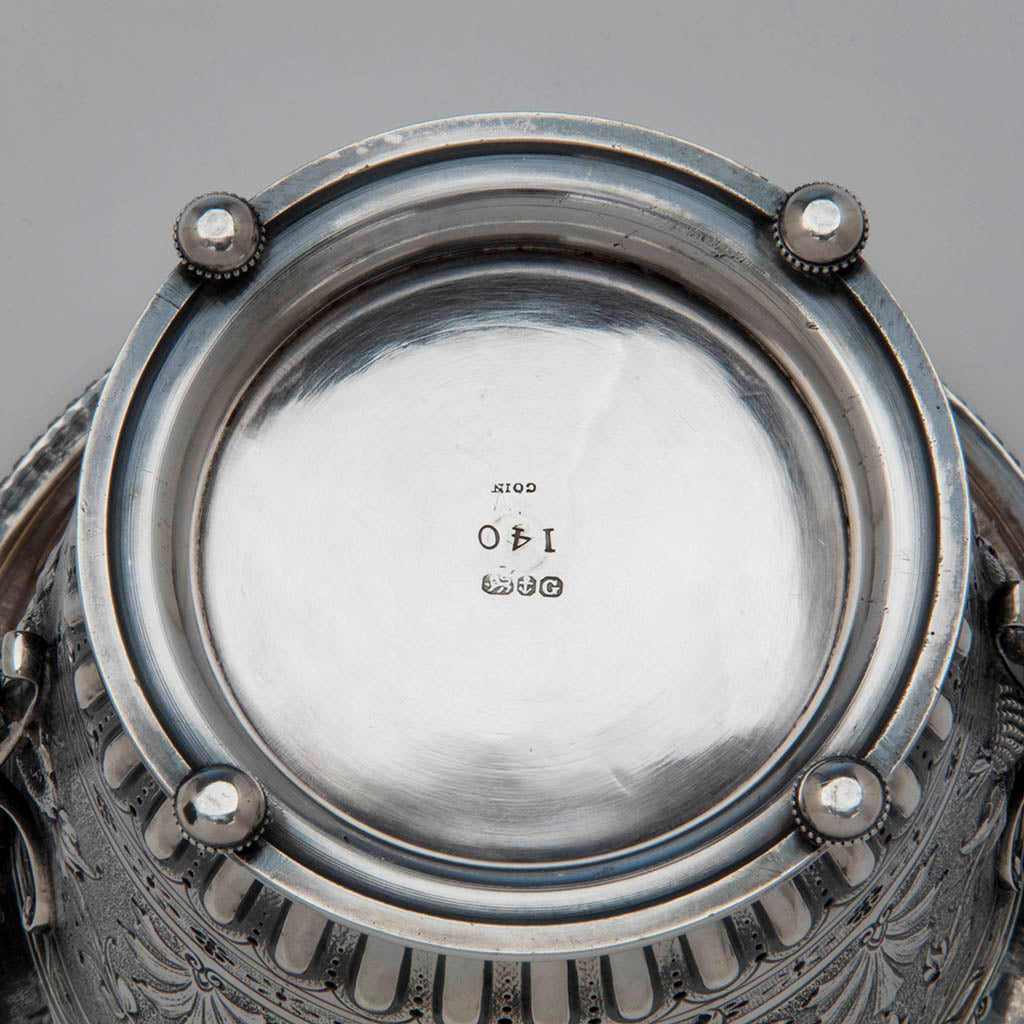 Marks on Gorham Antique Coin Silver Waste Bowl, Providence, RI, c. 1870s