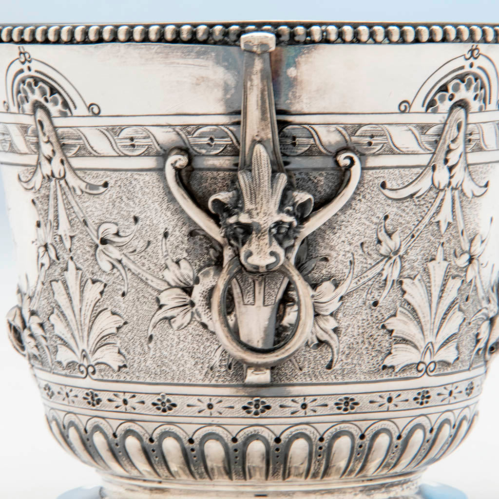 Griffin on Gorham Antique Coin Silver Waste Bowl, Providence, RI, c. 1870s