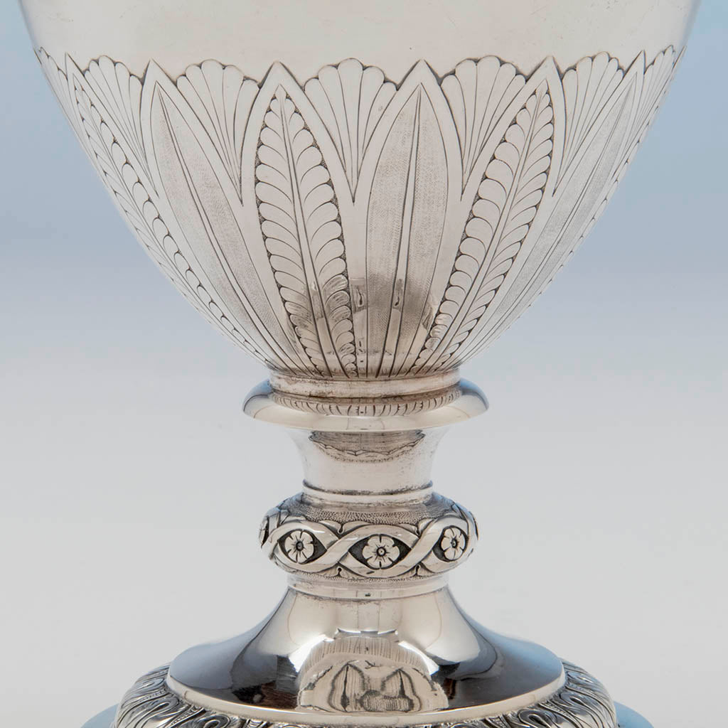 Baldwin Gardiner Antique Silver Presentation Ewer, NYC, c. 1830&#39;s