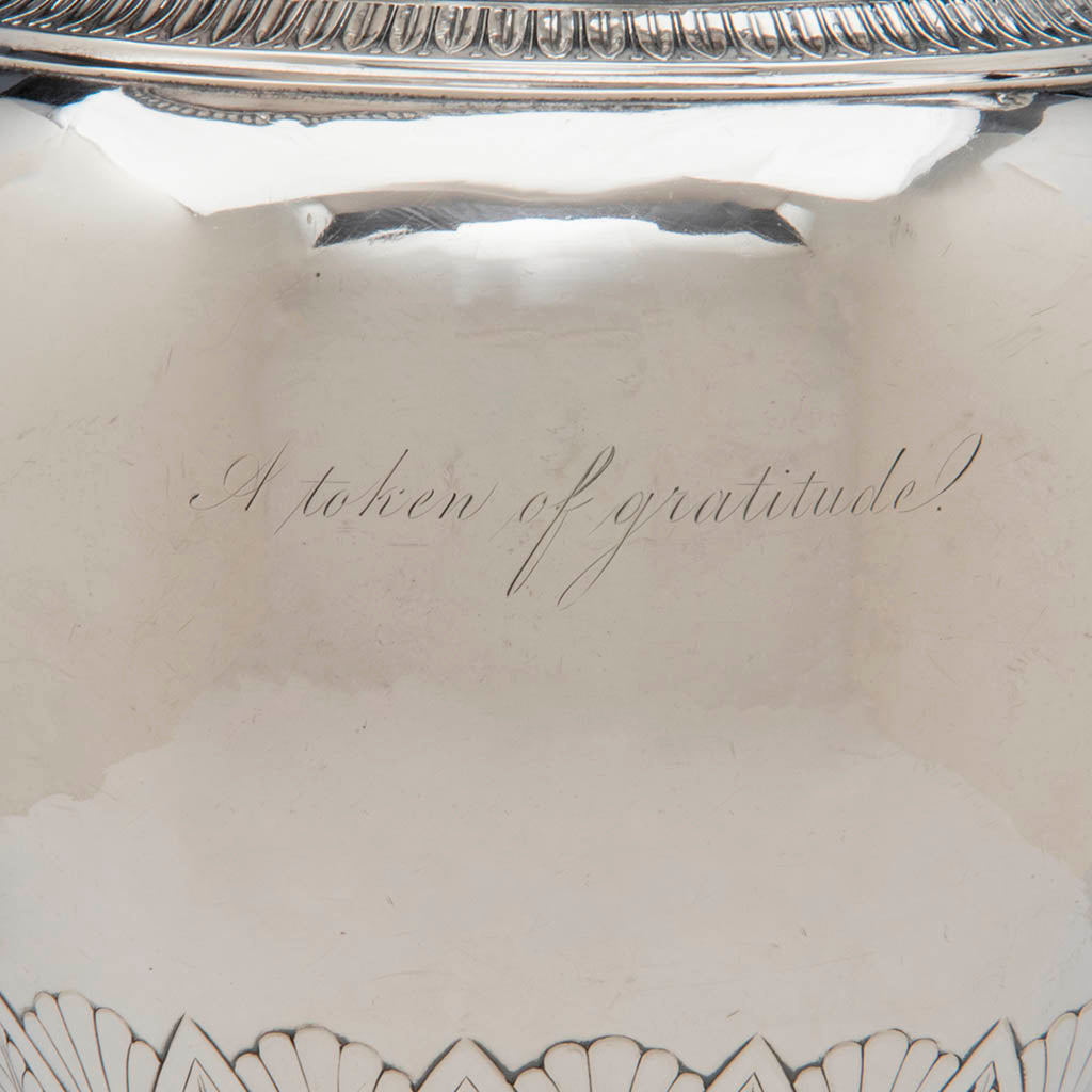 Baldwin Gardiner Antique Silver Presentation Ewer, NYC, c. 1830&#39;s