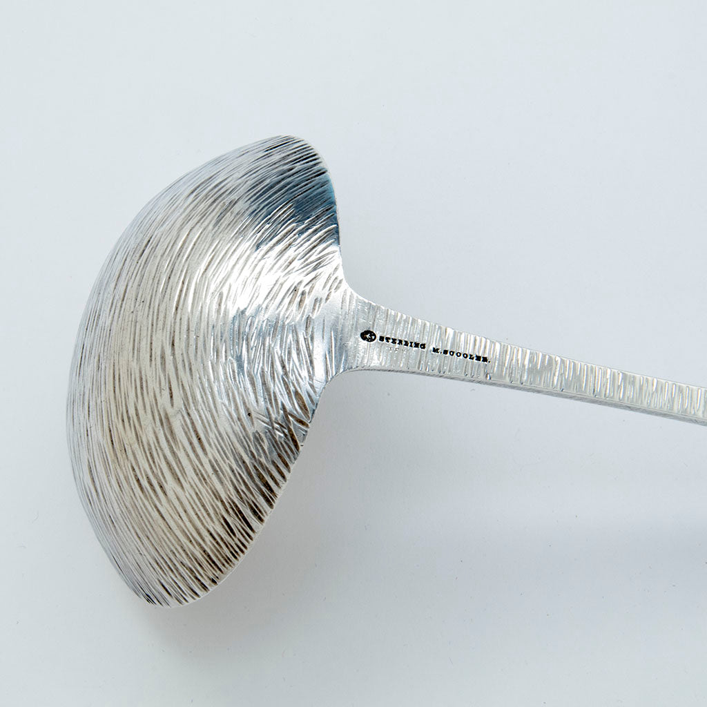 Marks on Durgin Antique Sterling Silver Basketweave Soup Ladle, Concord, NH, c. 1870&#39;s