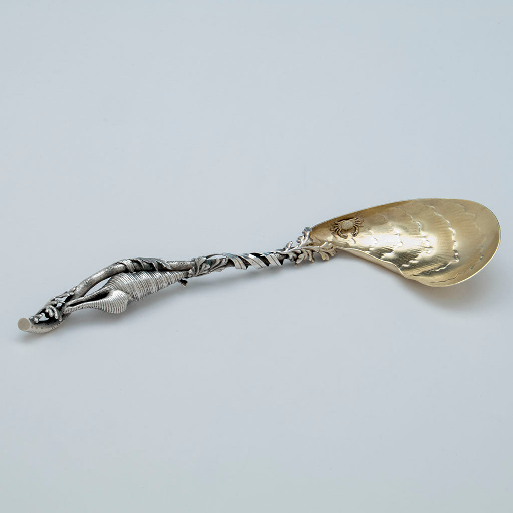 Ludwig, Redlich &amp; Co Antique Sterling Silver Fried Oyster Server, NYC, 1890-95