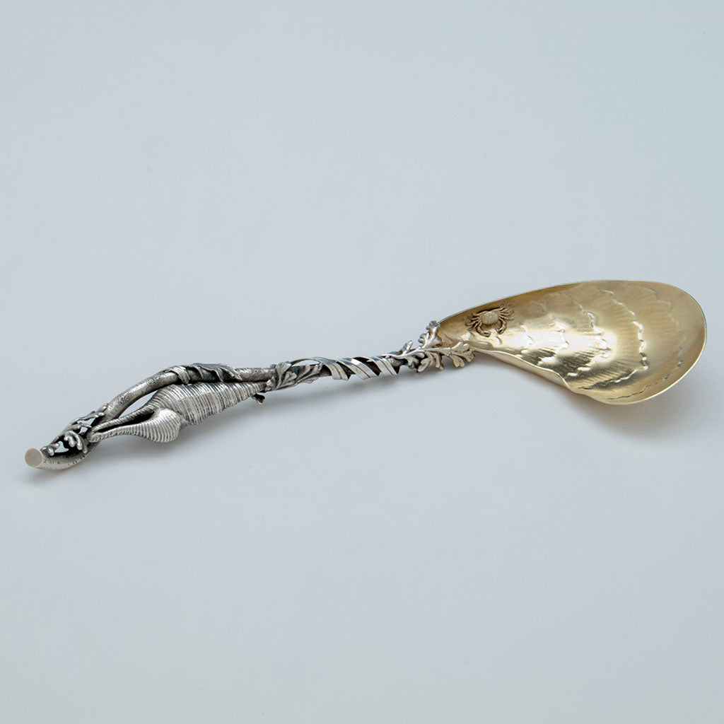 Ludwig, Redlich & Co Antique Sterling Silver Fried Oyster Server, NYC, 1890-95