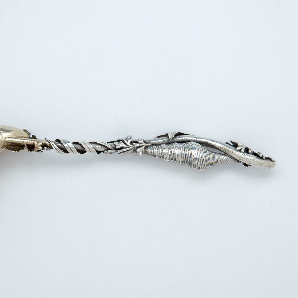 Back of Ludwig, Redlich &amp; Co Antique Sterling Silver Fried Oyster Server, NYC, 1890-95