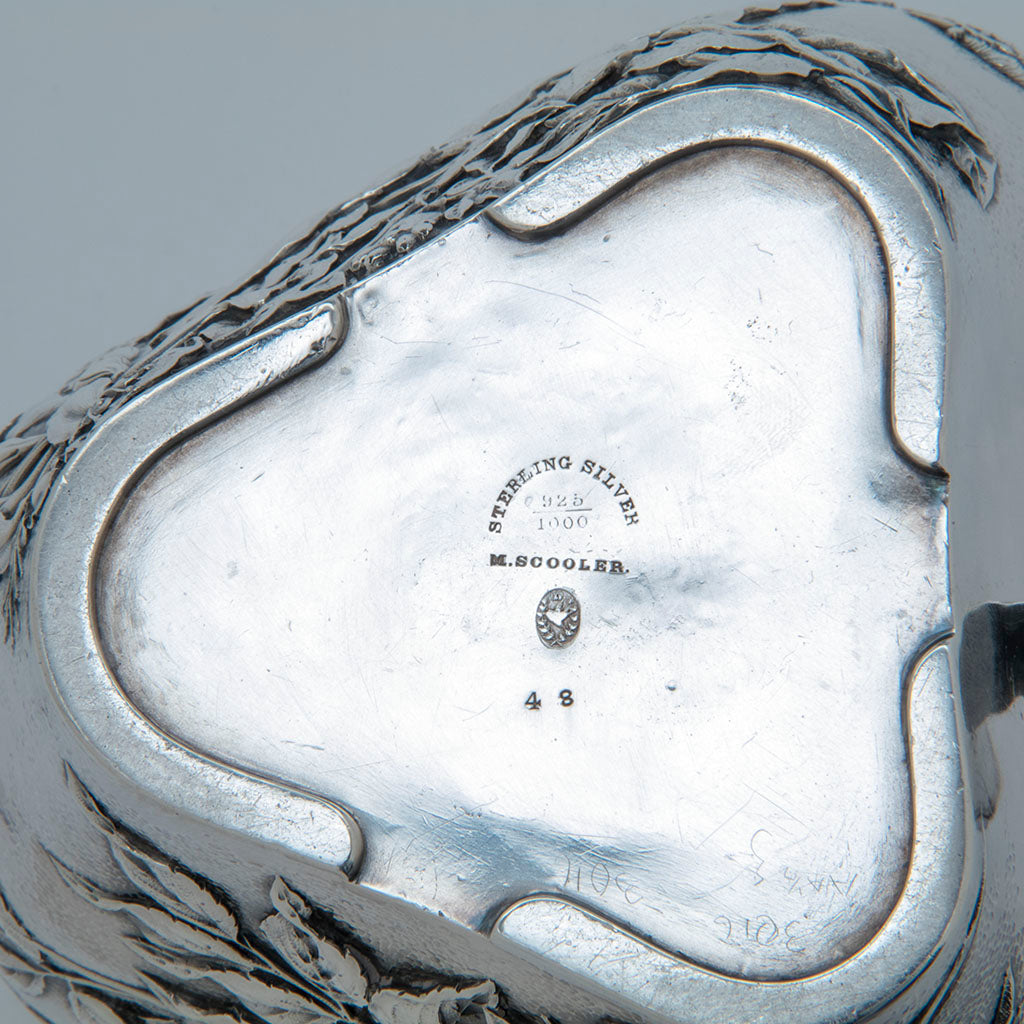 Marks on Durgin Antique Sterling Silver Aesthetic Pitcher, Concord, NH, c. 1870&#39;s