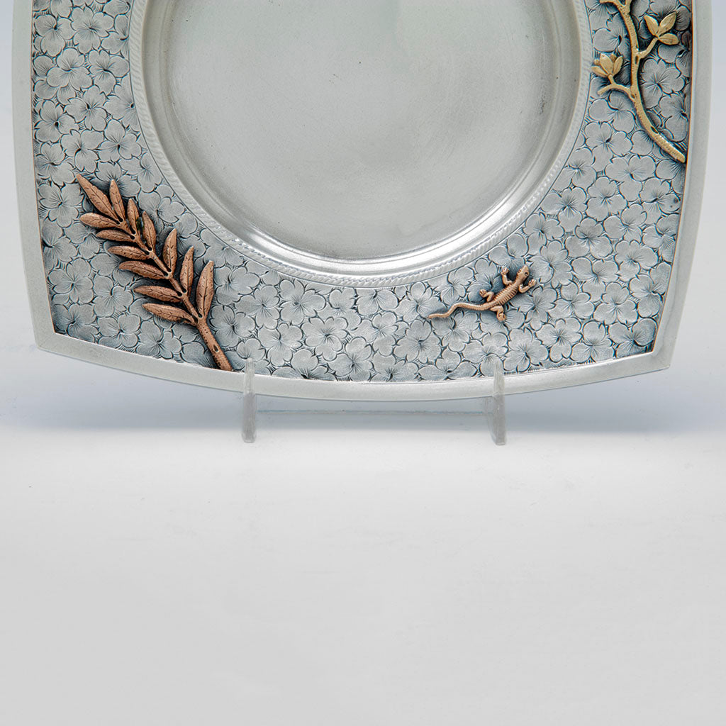 Salamander on Dominick and Haff Sterling &amp; Other Metals Antique Dish, c. 1880