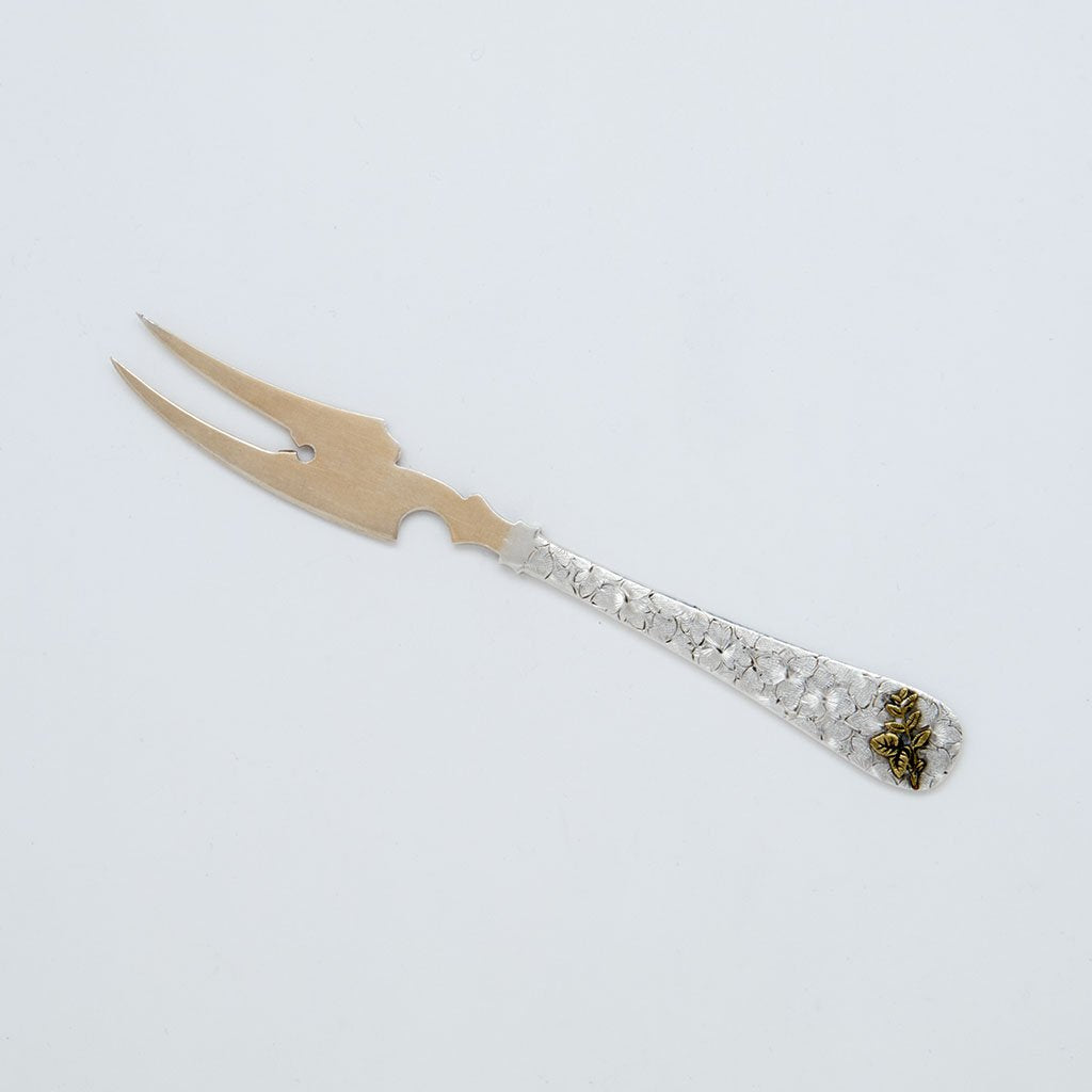 Dominick and Haff Antique Sterling Silver and Other Metal Fruit Fork, NYC, NY, c. 1880&#39;s
