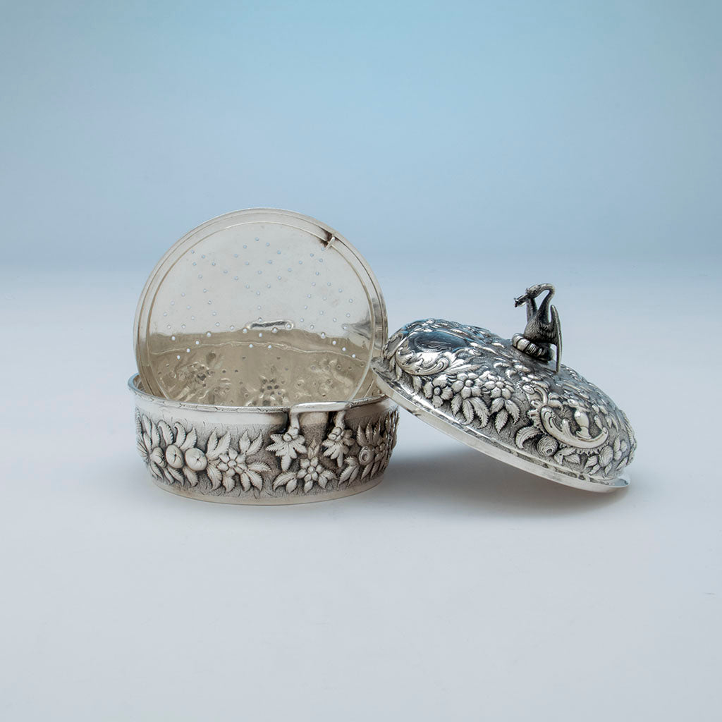 Andrew Ellicott Warner Antique Sterling Silver Butter Dish, Baltimore, MD, c. 1840