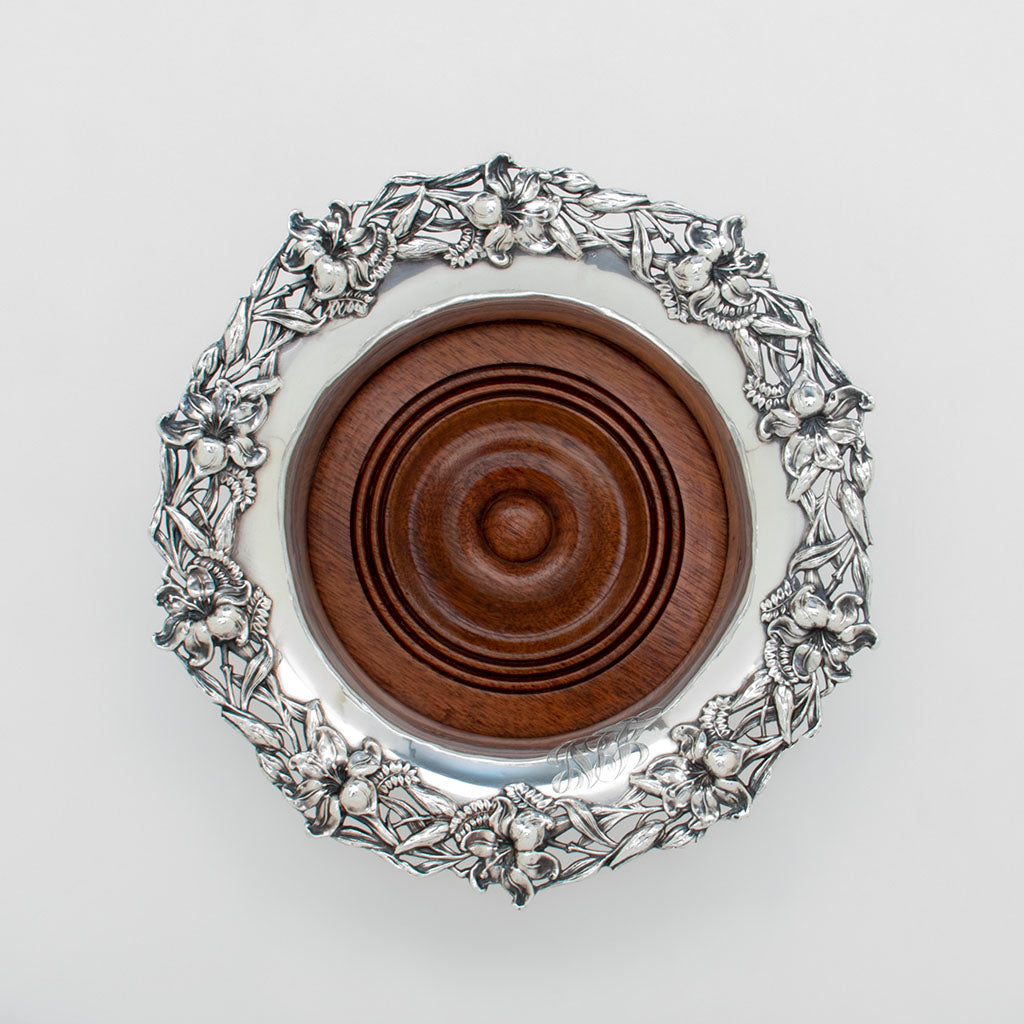 Redlich &amp; Co Antique Sterling Silver Wine Coaster, NYC, c. 1900