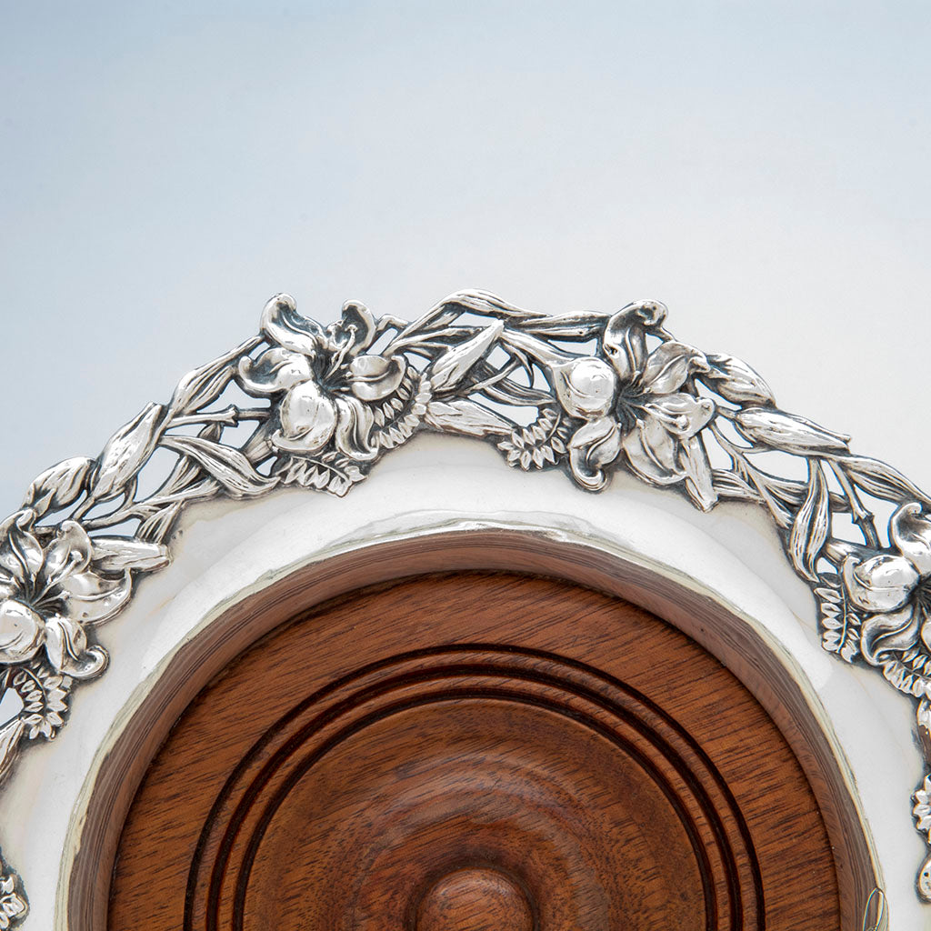 Detail of Redlich &amp; Co Antique Sterling Silver Wine Coaster, NYC, c. 1900