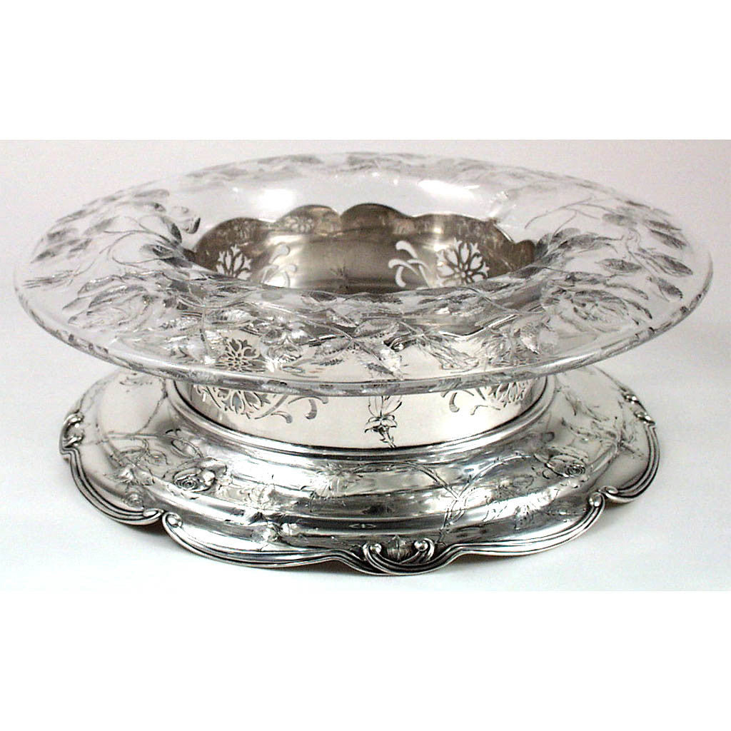 Gorham Extremely Fine Sterling and Cut Glass Special Order Centerpiece, retailed by Grogan Co., Pittsburgh, c. 1908