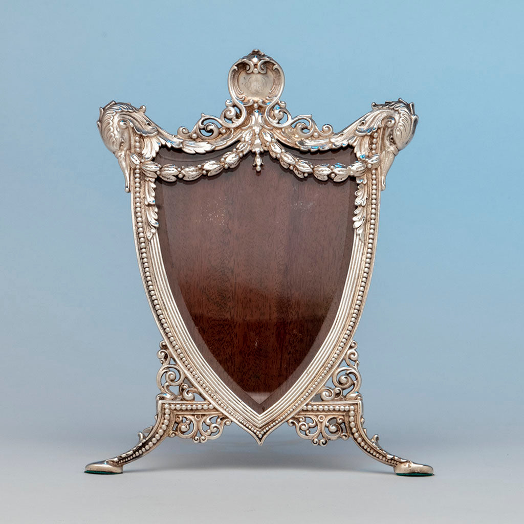 Tiffany and Co. Antique Sterling Silver Figural Picture Frame, NYC, NY, 1901