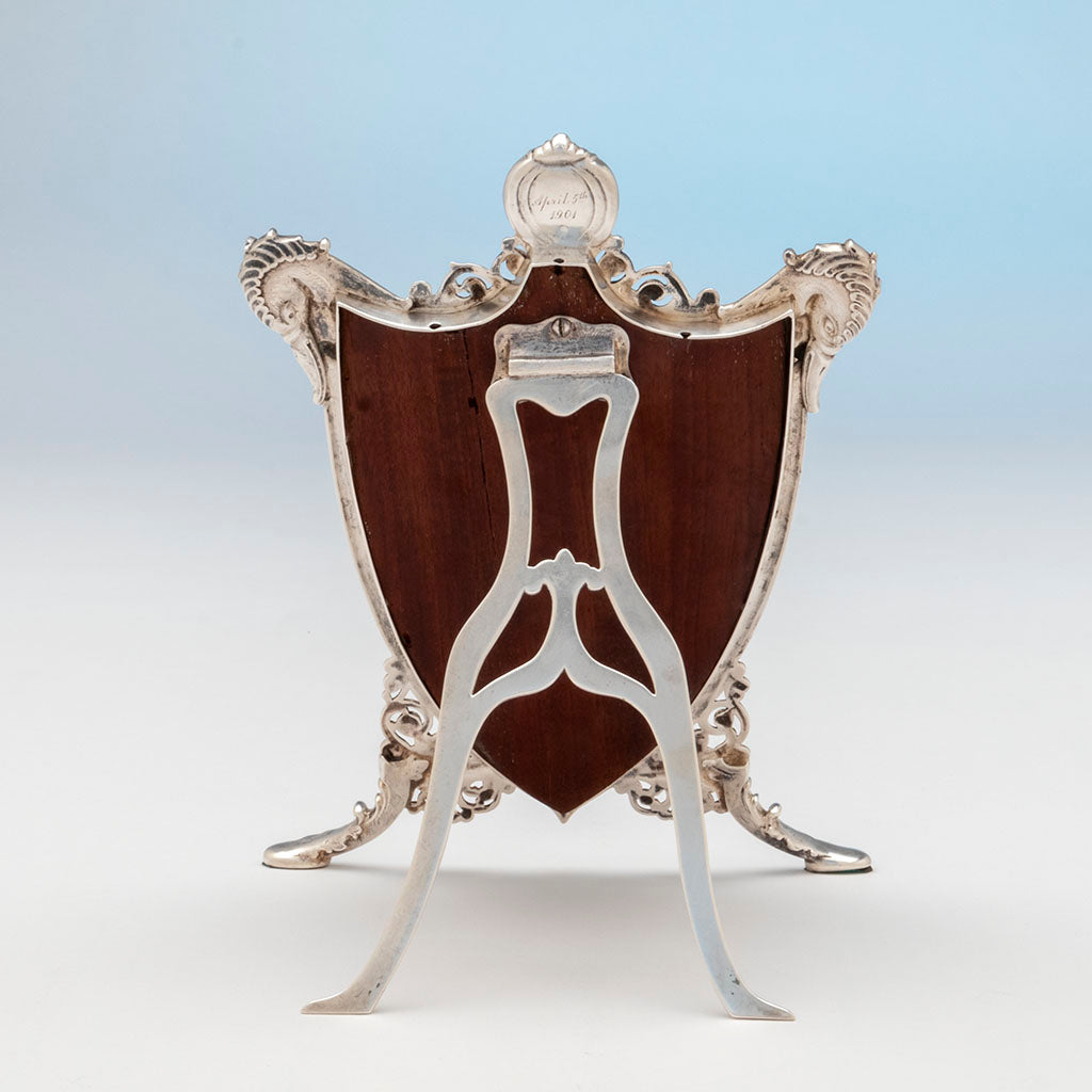 Tiffany and Co. Antique Sterling Silver Figural Picture Frame, NYC