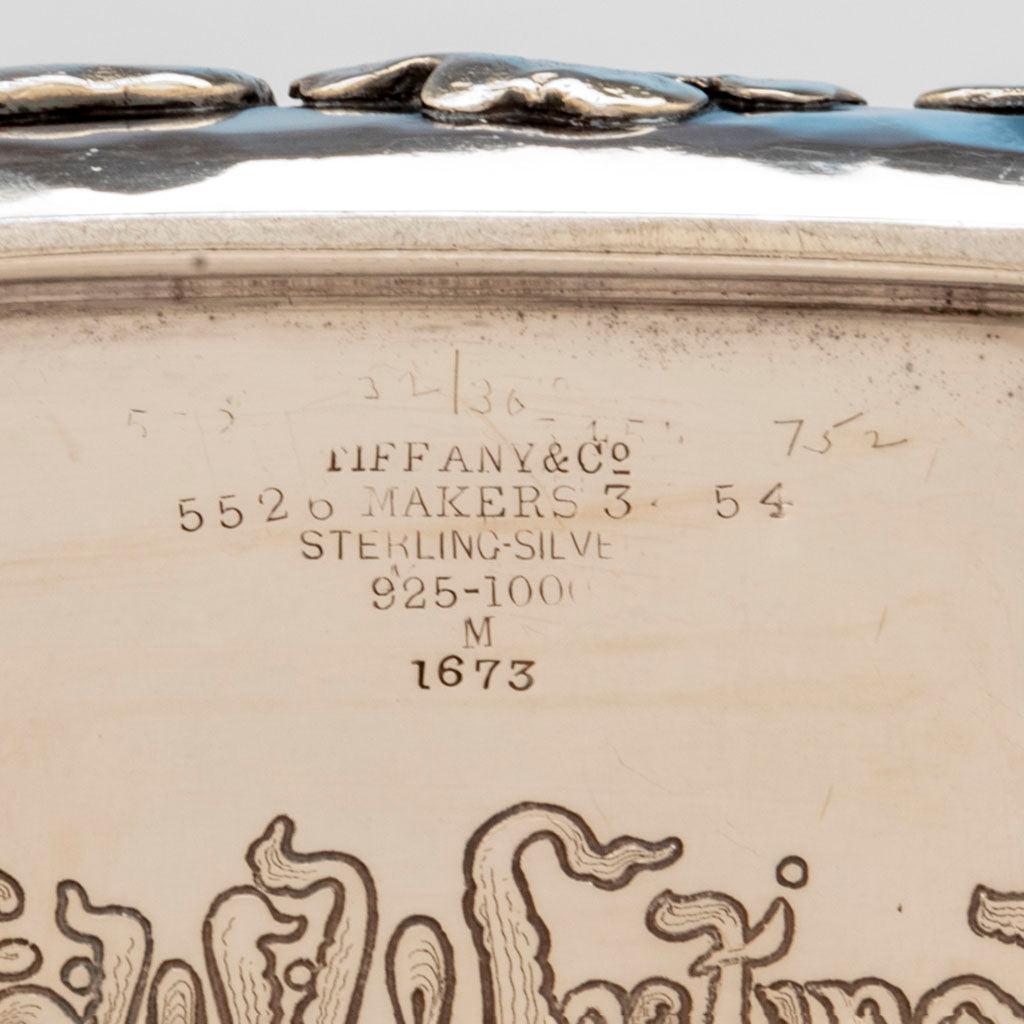 Marks on Tiffany and Co: The Westinghouse Antique Sterling Silver Pitcher, NYC, NY, c. 1885