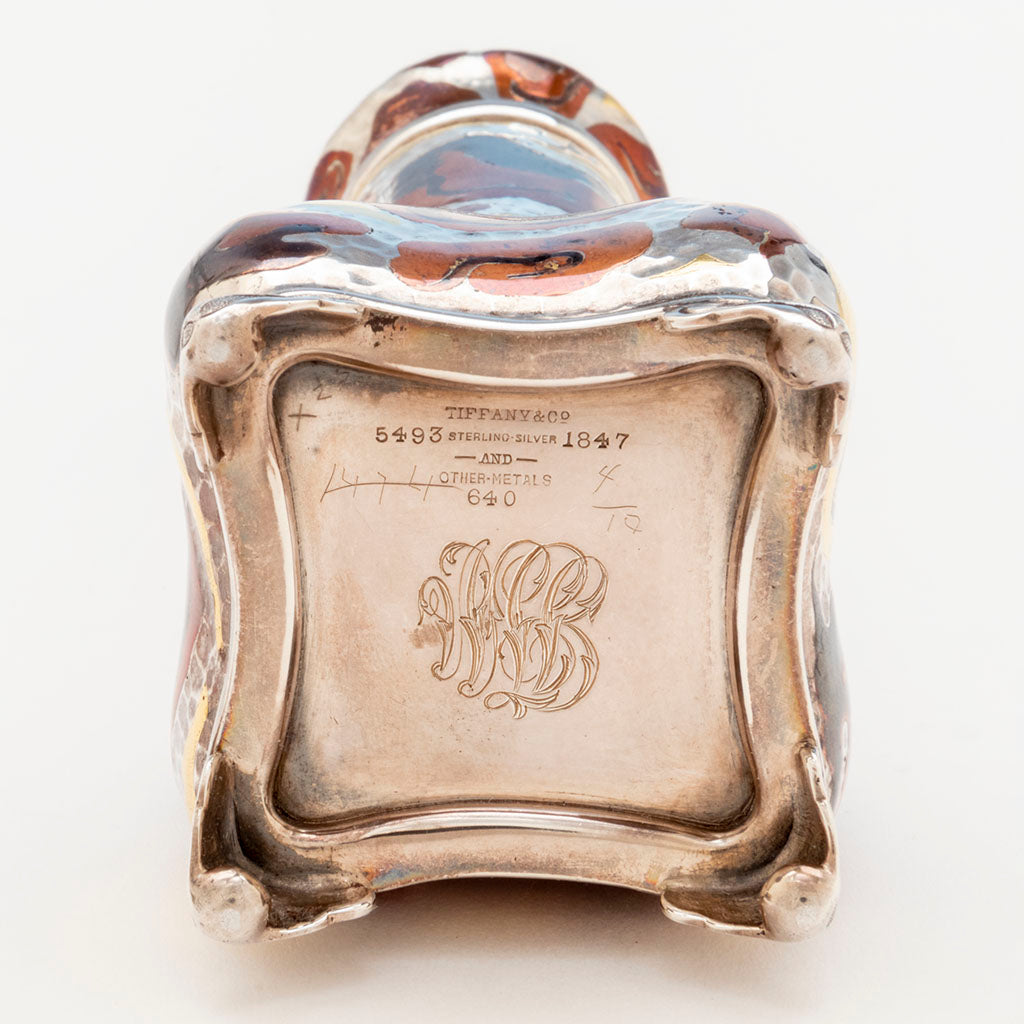 Marks on Set of Tiffany &amp; Co &#39;Japonesque&#39; Mixed Metals Shakers, NYC, NY, c. 1879